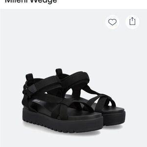 NWOT MIA Black Platform Sandals